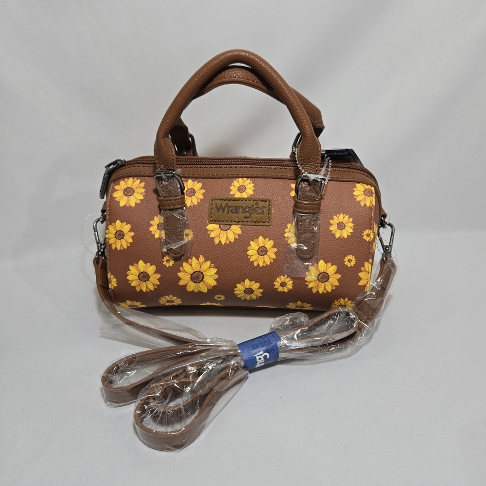 Wrangler Brown Sunflower Shoulder Bag Purse